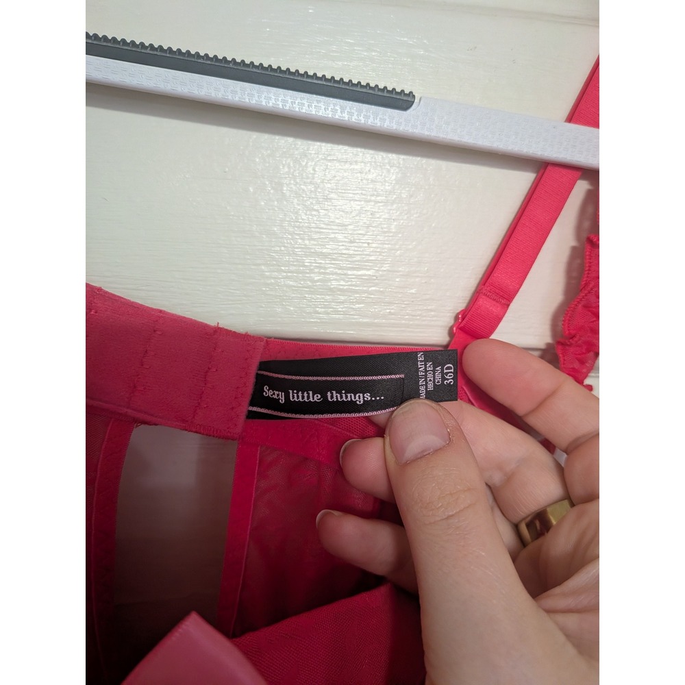 2011 Victoria's Secret Sexy Little Things Pink Babydoll Garter Corset 36D - Picture 3 of 11